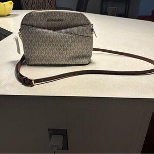 Michael Kors Tan Crossbody Bag with Gold Chain